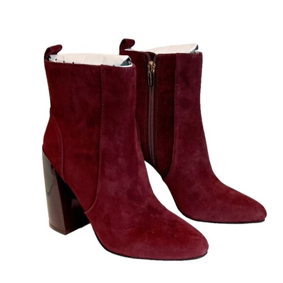 Vince Camuto Women's Enverna Bootie in Bordeaux Leather Heeled Size 8 NWOB - Picture 3 of 7